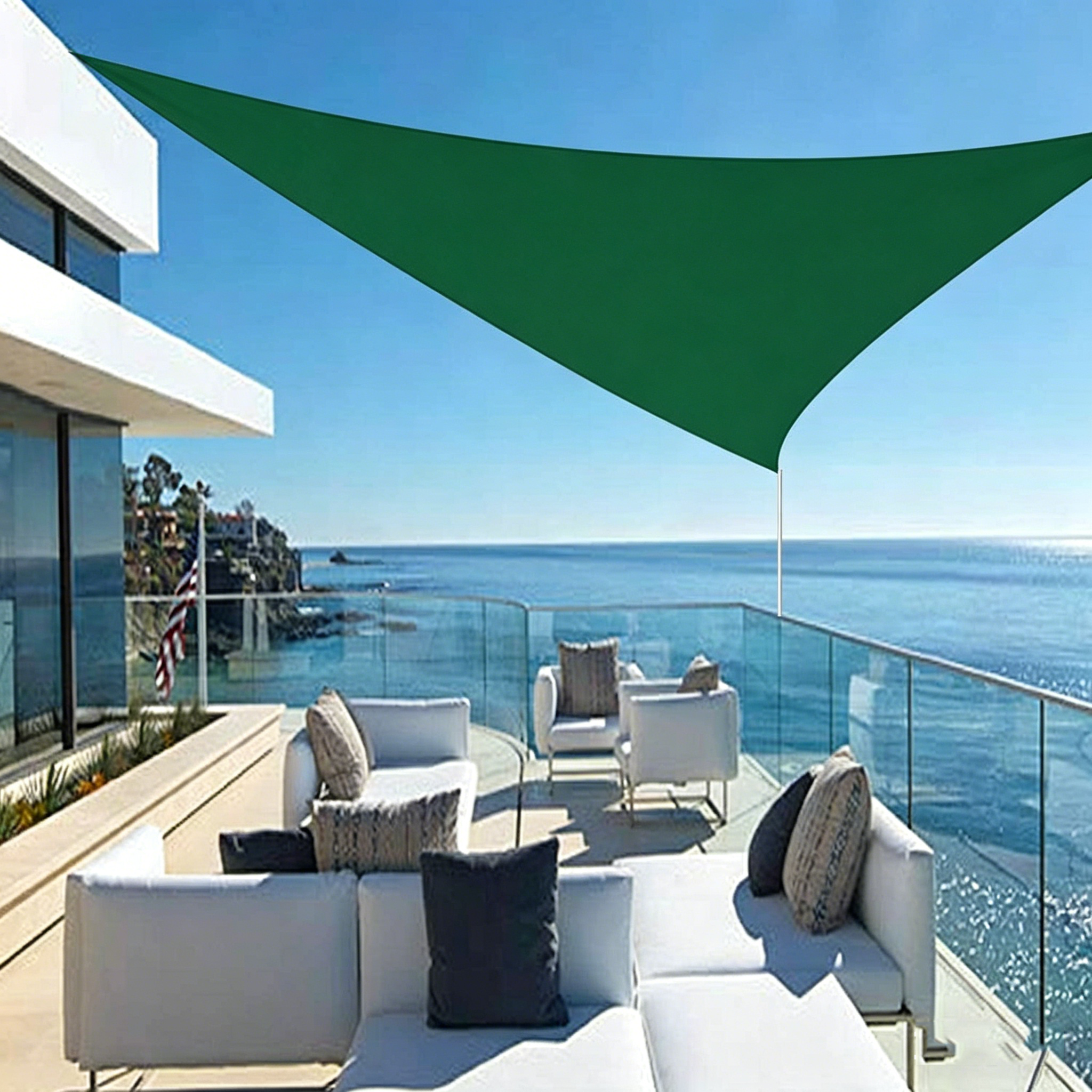 Triangular Waterproof Shade Cloth for Terrace and Garden – UV Protection and Privacy – Versatile Sun Sail | Sansoti