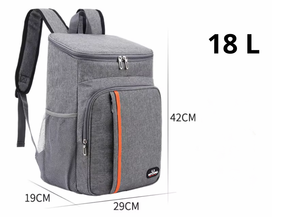 Kühltasche Isoliert 18L 30L Wasserdicht Oxford Nylon Schwarz Grau Picknick Camping Strand | Restfield
