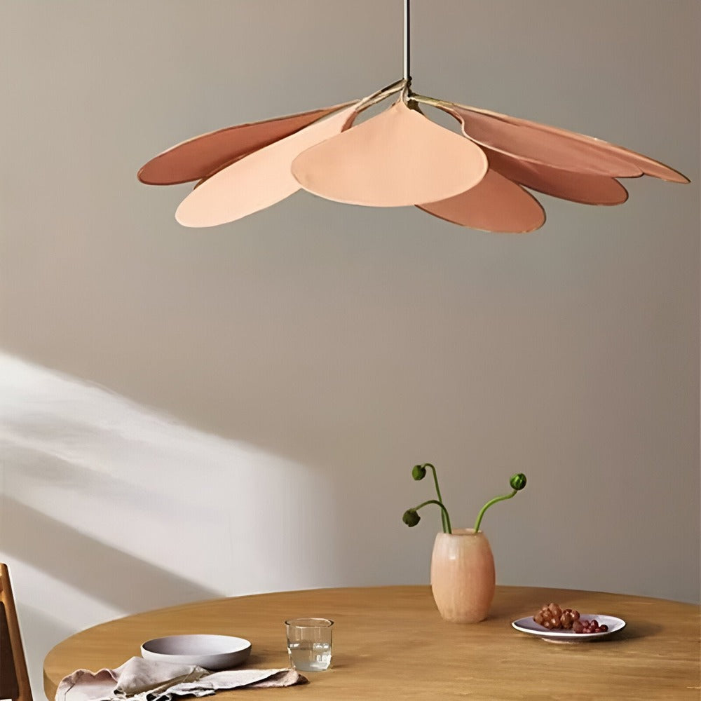 Hängelampe Blume Stoff Vintage E27 Warmweiß 50-80cm Wohnzimmer Schlafzimmer Esszimmer