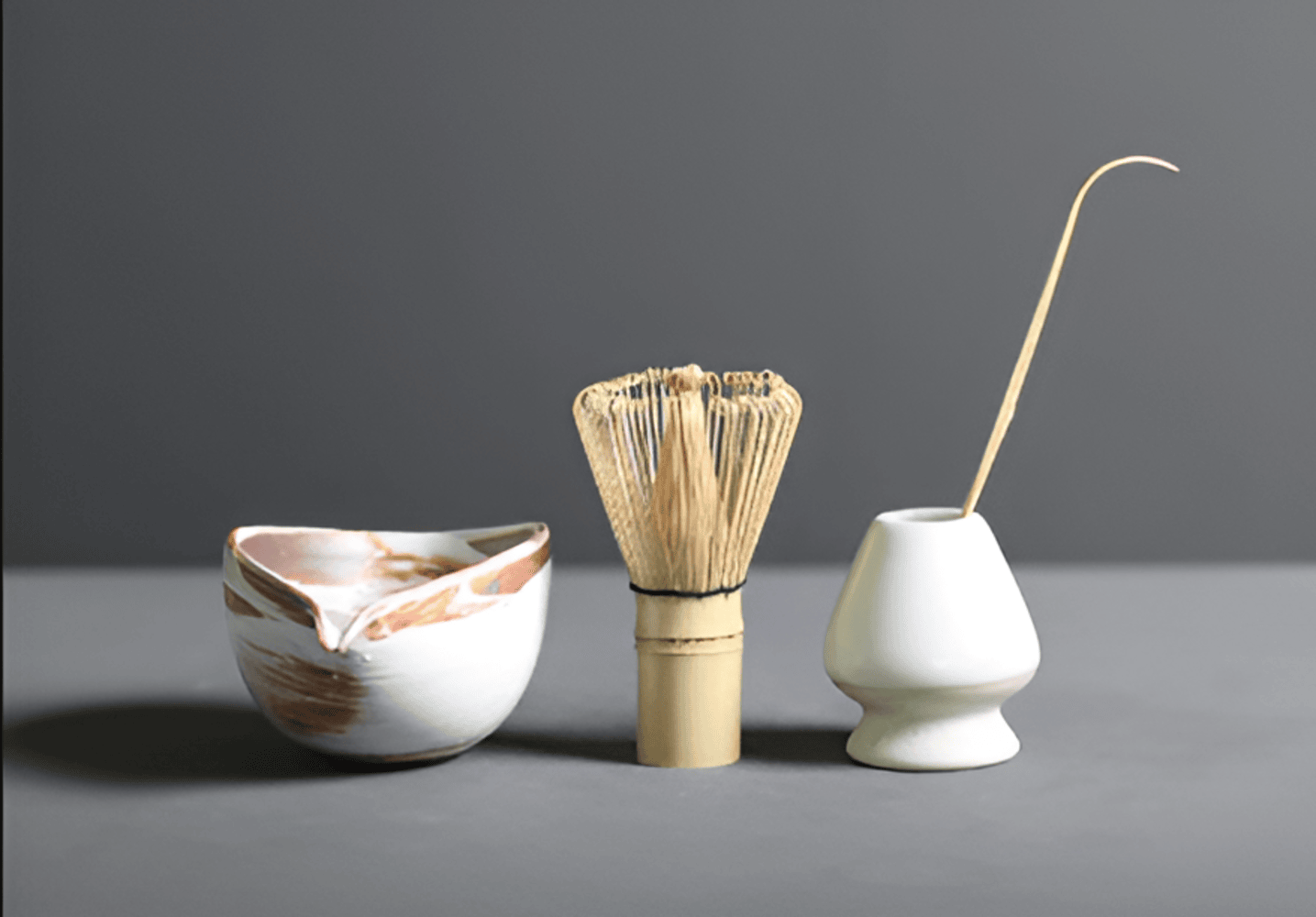 Set Matcha 4 Pièces Céramique Bambou Service à Thé Japonais Bol Fouet Cuillère Support Cadeau Cérémonie du Thé | Restfield