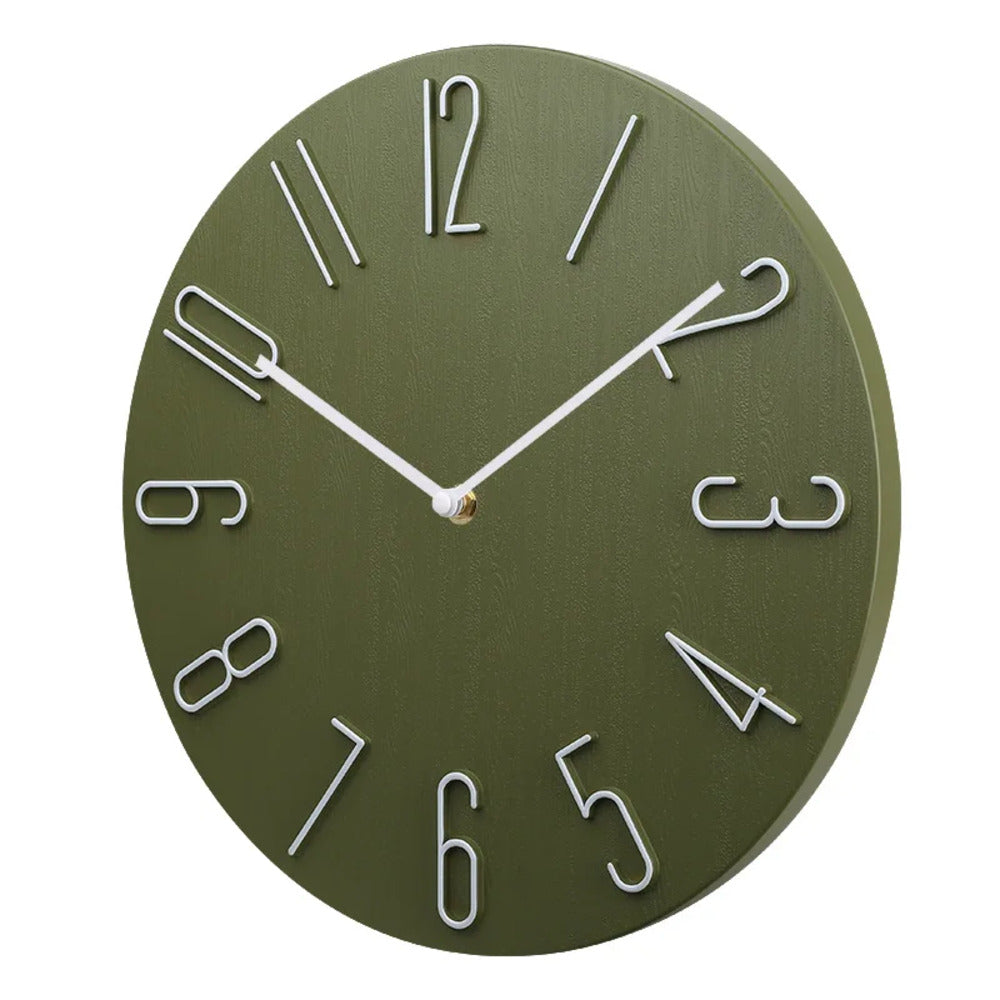 Ronde Wandklok Plastic 20cm Stil Uurwerk Woonkamer Kantoor Minimalistisch Design Geruisloze Klok Slaapkamer | Sansoti