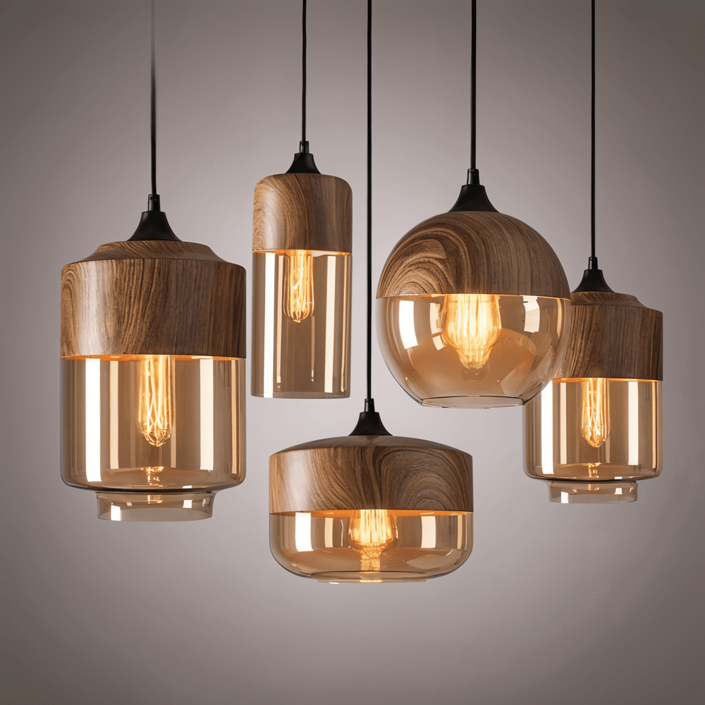 Hängeleuchte Retro Glas Skandinavisch Metall Amber Höhenverstellbar E27 | Restfield