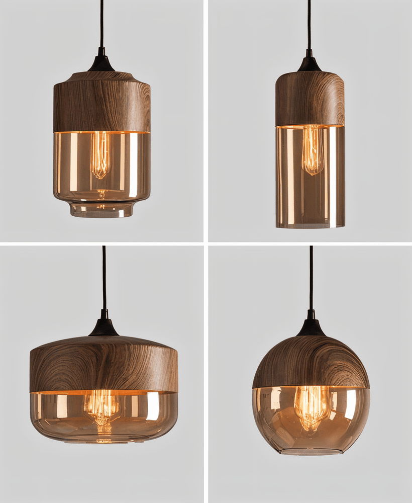 Hängeleuchte Retro Glas Skandinavisch Metall Amber Höhenverstellbar E27 | Restfield