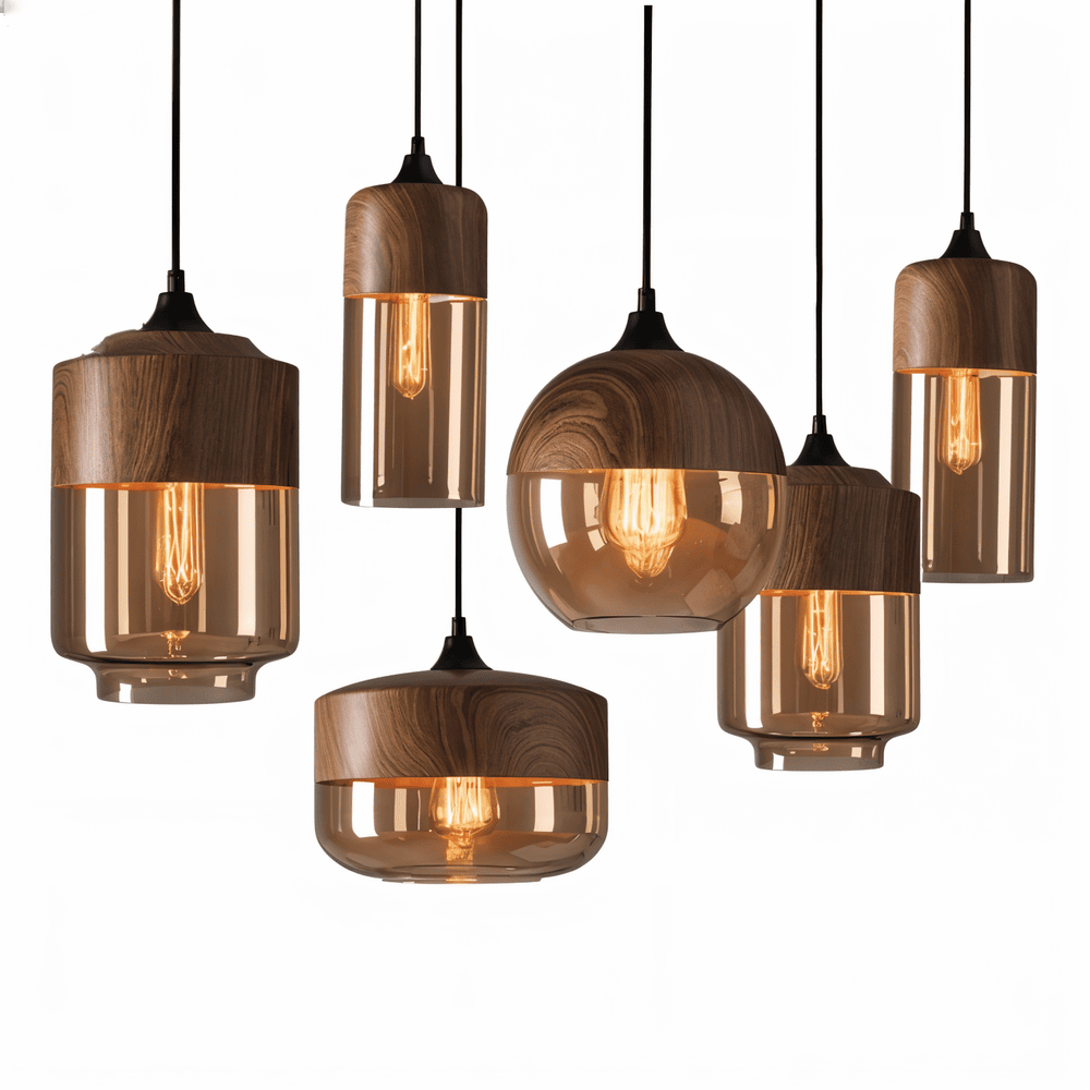 Hängeleuchte Retro Glas Skandinavisch Metall Amber Höhenverstellbar E27 | Restfield