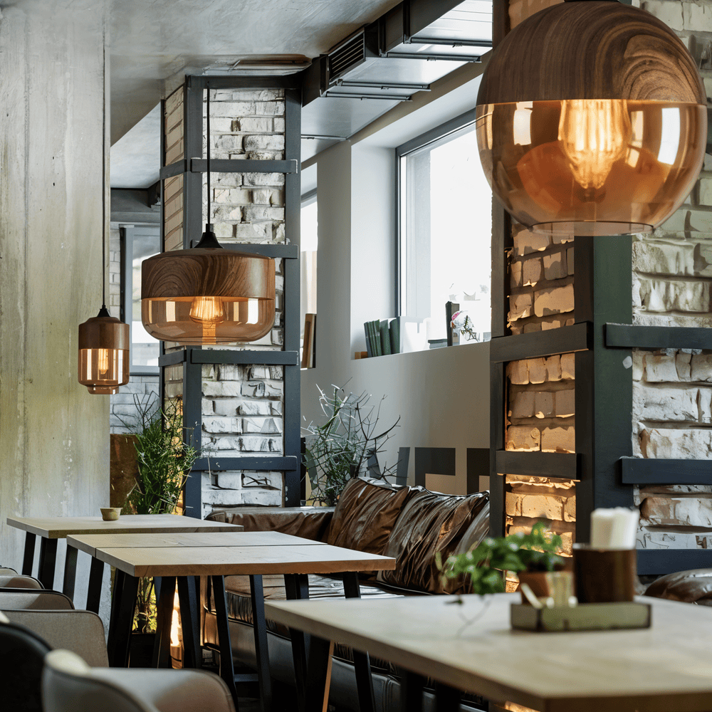 Hängeleuchte Retro Glas Skandinavisch Metall Amber Höhenverstellbar E27 | Restfield