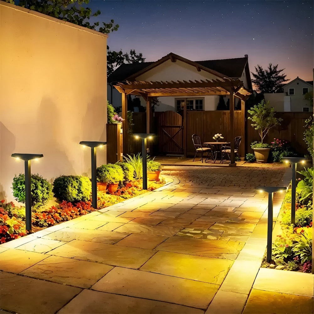 Zonne Lamp Buiten 4 Stuks Waterdicht IP65 Tuinpad Terras 60cm | Sansoti