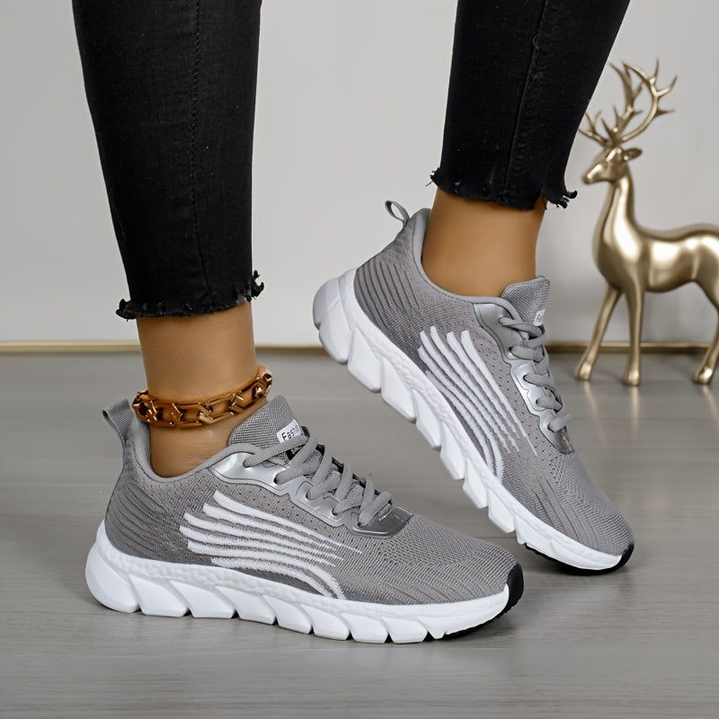 Women's Sporty Sneakers with Breathable Mesh and Shock-Absorbing Sole for Walking, Running, Fitness and Everyday Use | Sansoti