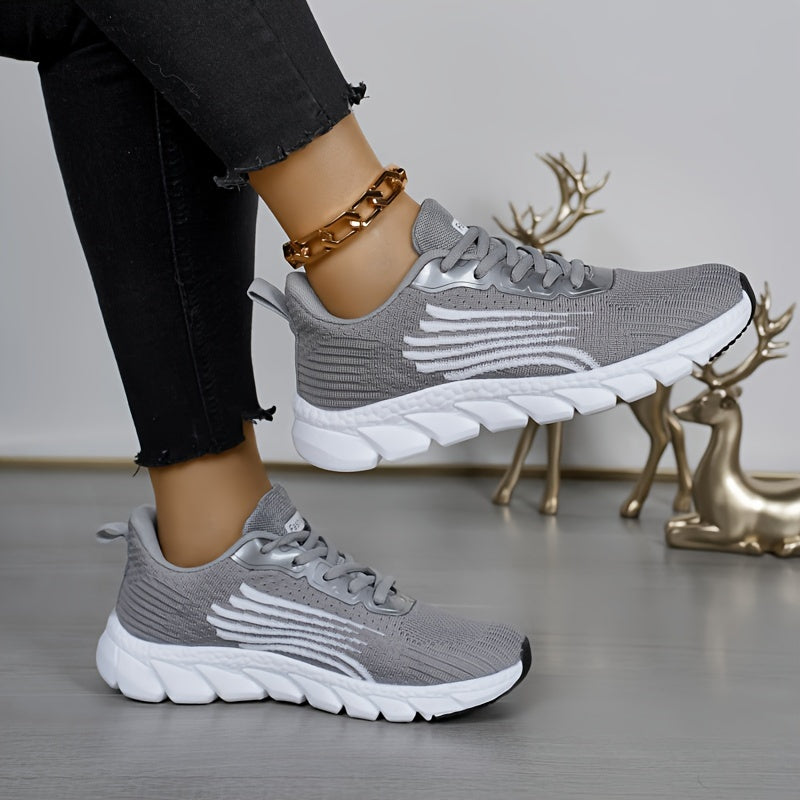 Women's Sporty Sneakers with Breathable Mesh and Shock-Absorbing Sole for Walking, Running, Fitness and Everyday Use | Sansoti