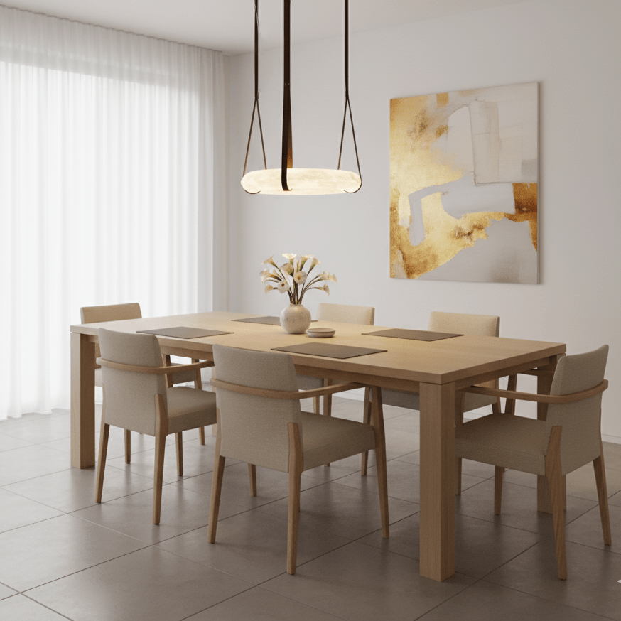 Hanglamp Alabaster Ring LED Donkerbruin Bruin Goud Woonkamer Eetkamer 3000K 4000K 6000K Ø30 Ø120cm Natuursteen Pendellamp | Sansoti