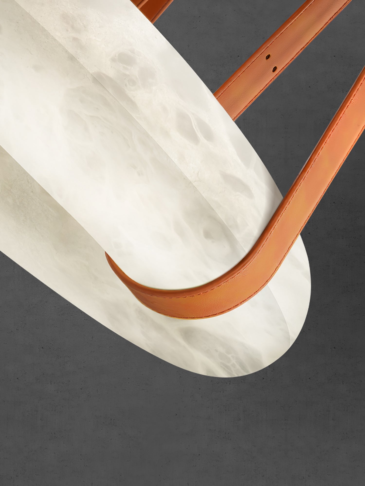 Hanglamp Alabaster Ring LED Donkerbruin Bruin Goud Woonkamer Eetkamer 3000K 4000K 6000K Ø30 Ø120cm Natuursteen Pendellamp | Sansoti