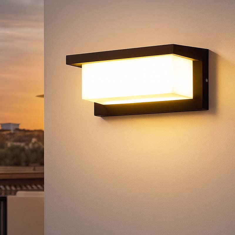 Außenleuchte mit Bewegungssensor, Wandmontage, 18 W LED, schwarz, wasserdicht, Beleuchtung für Garten, Veranda, Einfahrt und Fassade, Garage | Sansoti