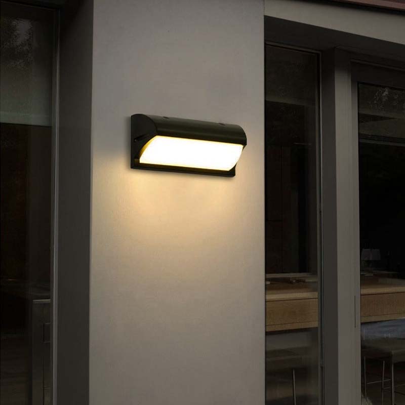 Außenleuchte mit Bewegungssensor, Wandmontage, 18 W LED, schwarz, wasserdicht, Beleuchtung für Garten, Veranda, Einfahrt und Fassade, Garage | Sansoti