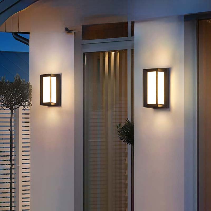 Außenleuchte mit Bewegungssensor, Wandmontage, 18 W LED, schwarz, wasserdicht, Beleuchtung für Garten, Veranda, Einfahrt und Fassade, Garage | Sansoti