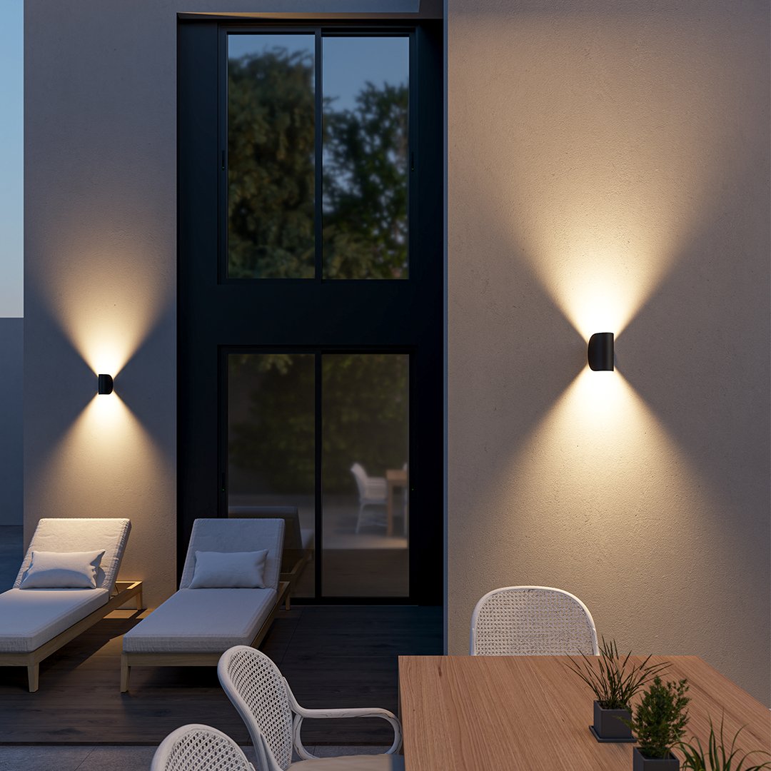 Draaibare LED Wandlamp Metaal 360° Verstelbaar Zwart Wit Binnen Buiten IP65 Waterdicht Scandinavisch Modern | Sansoti