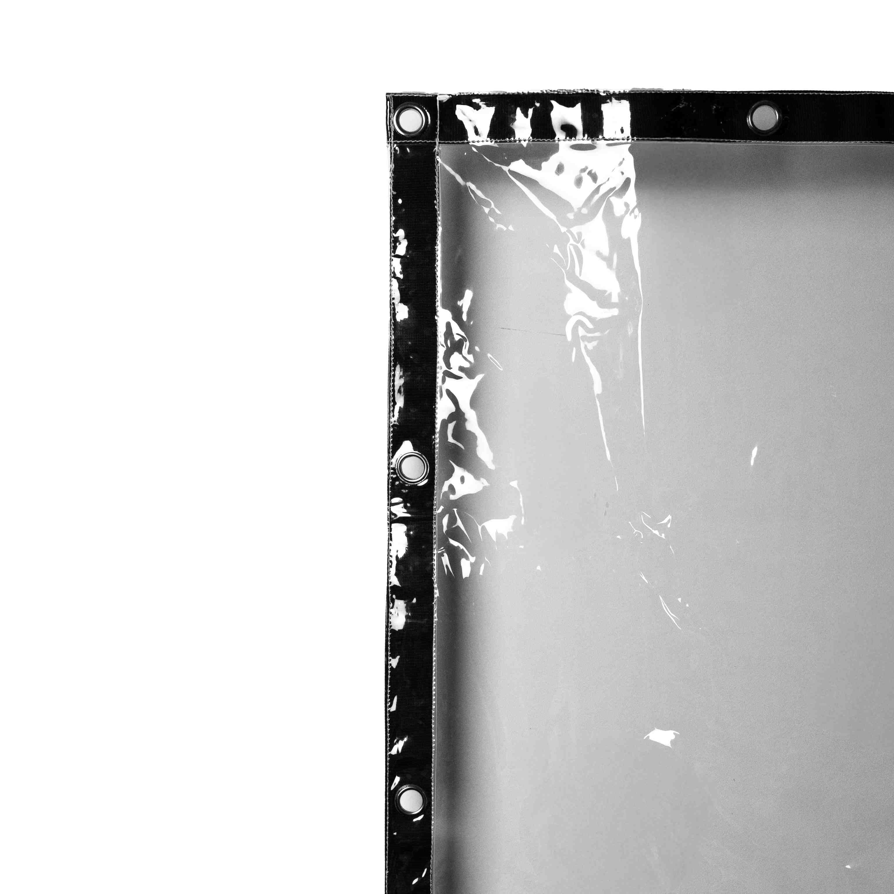 Transparent PVC Terrace Screen 0.35mm Thick Waterproof Windproof with Eyelets | Cover for Canopy Gazebo Veranda | Sansoti