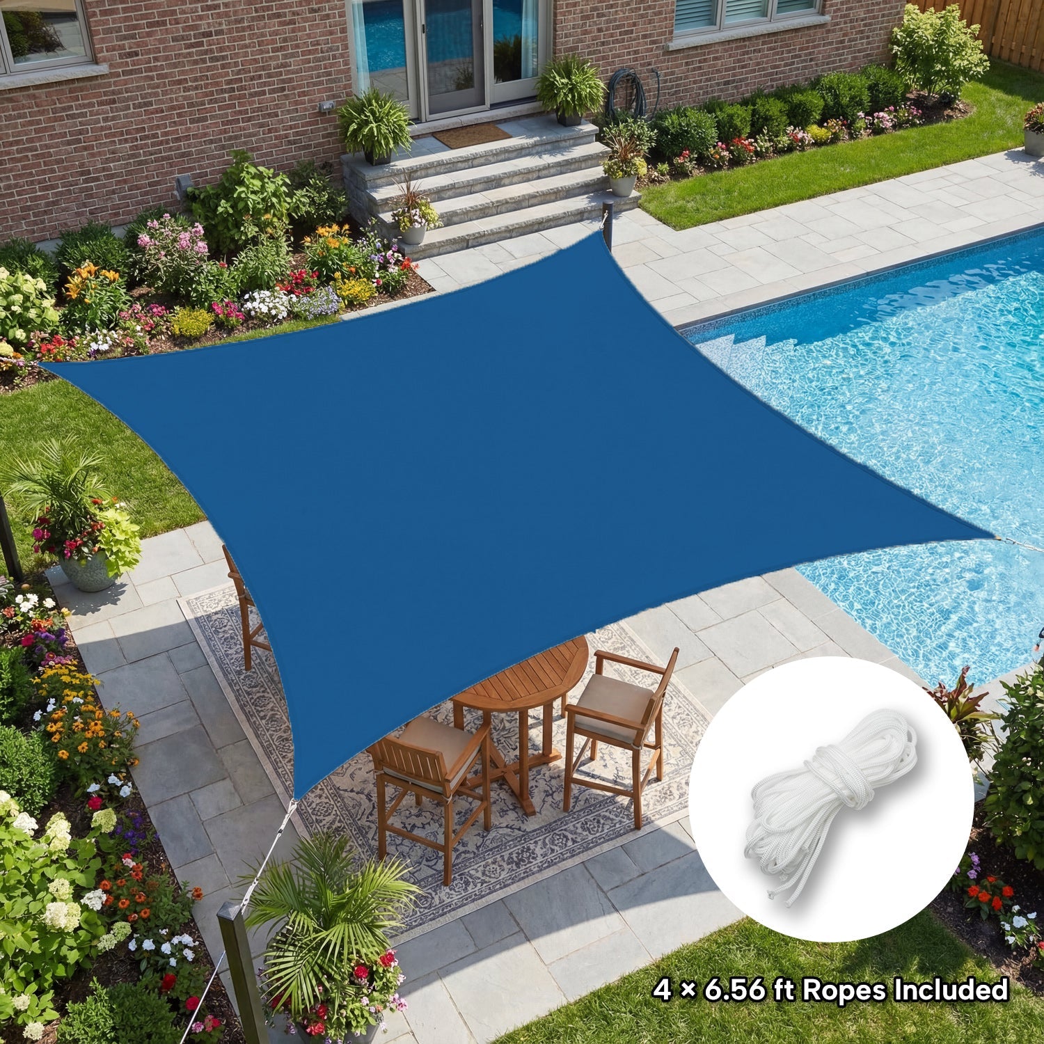 Rectangular Waterproof Shade Sail for Patio Garden and Pool | Sansoti