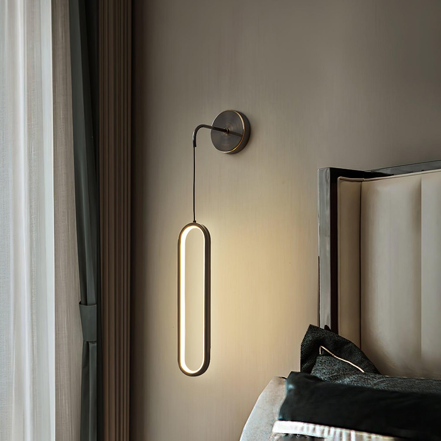 Hängende Wandleuchte LED Messing Acryl 68cm Dimmbar Wohnzimmer Schlafzimmer Flur Modern