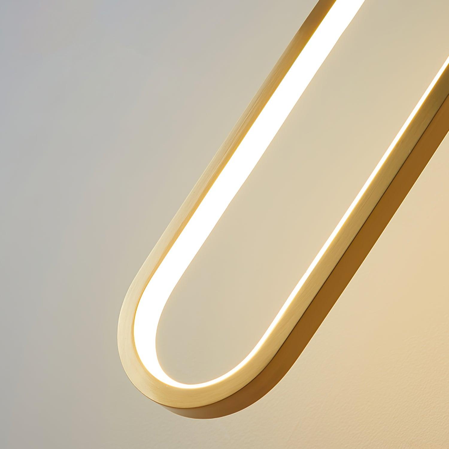 Hängende Wandleuchte LED Messing Acryl 68cm Dimmbar Wohnzimmer Schlafzimmer Flur Modern