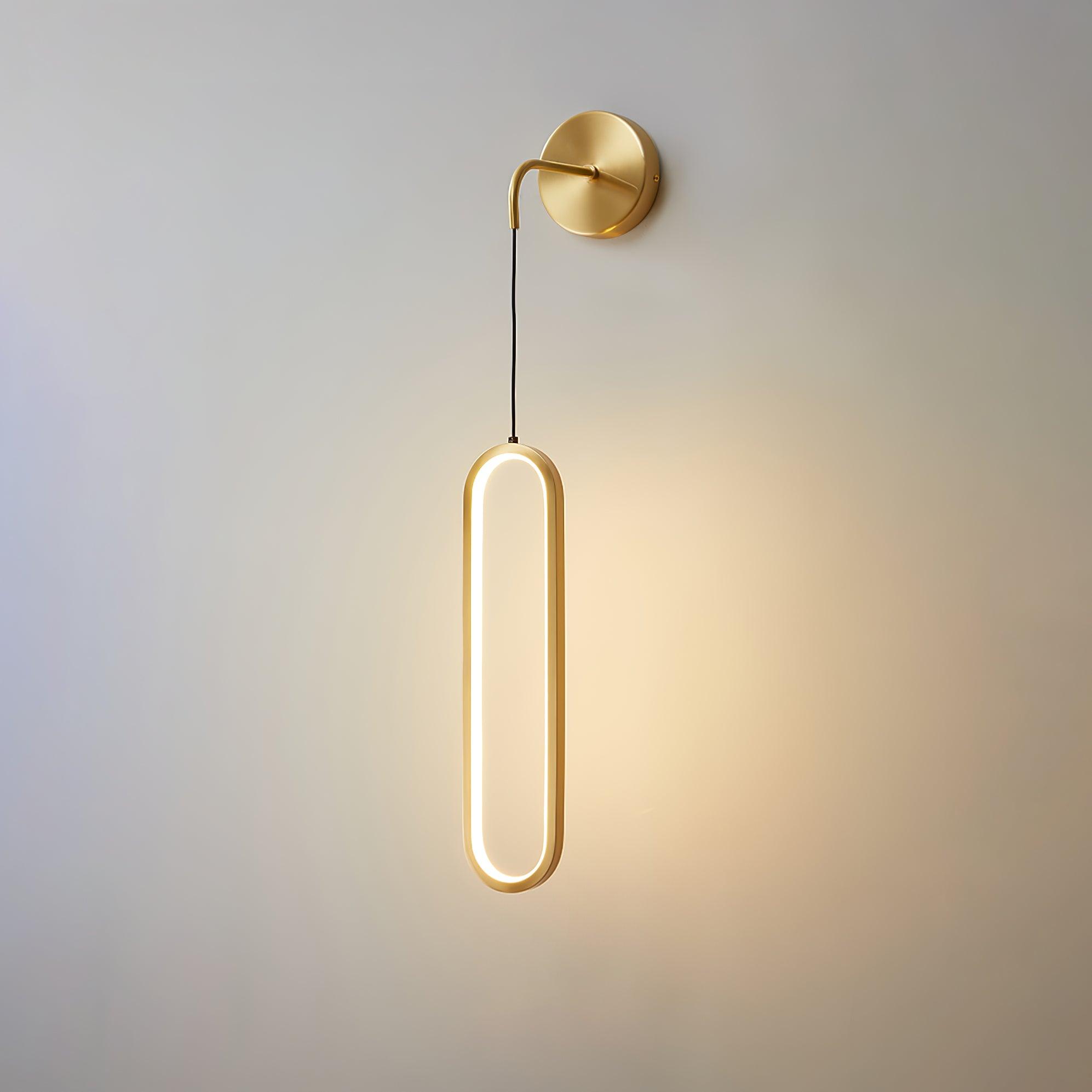 Hängende Wandleuchte LED Messing Acryl 68cm Dimmbar Wohnzimmer Schlafzimmer Flur Modern