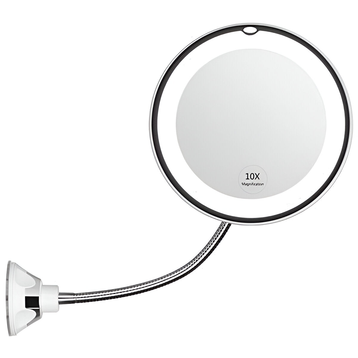 Vergrotende Make-up Spiegel 10x met LED Verlichting Zuignap Draaibaar Verstelbaar voor Badkamer Schminkspiegel | Sansoti