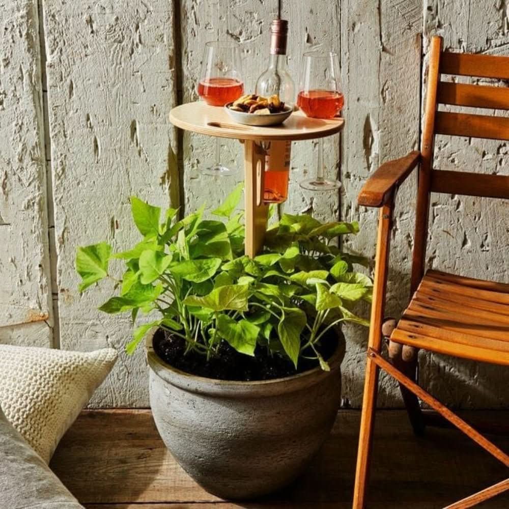 Tablette Portable pour Vin en Pique-Nique & Plein Air – Vin et Verres en Sécurité à l'Extérieur