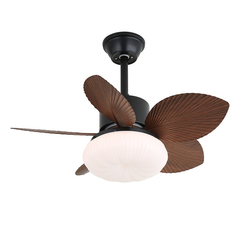 Ventilateur de plafond avec éclairage — Design en bois tropical — Ø75 cm — Commande 6 vitesses | Sansoti