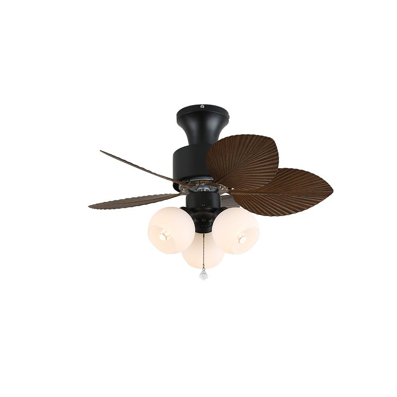 Tropische Plafondventilator met Glazen Verlichting – Ø 81cm – 6 Snelheden & Afstandsbediening | Sansoti