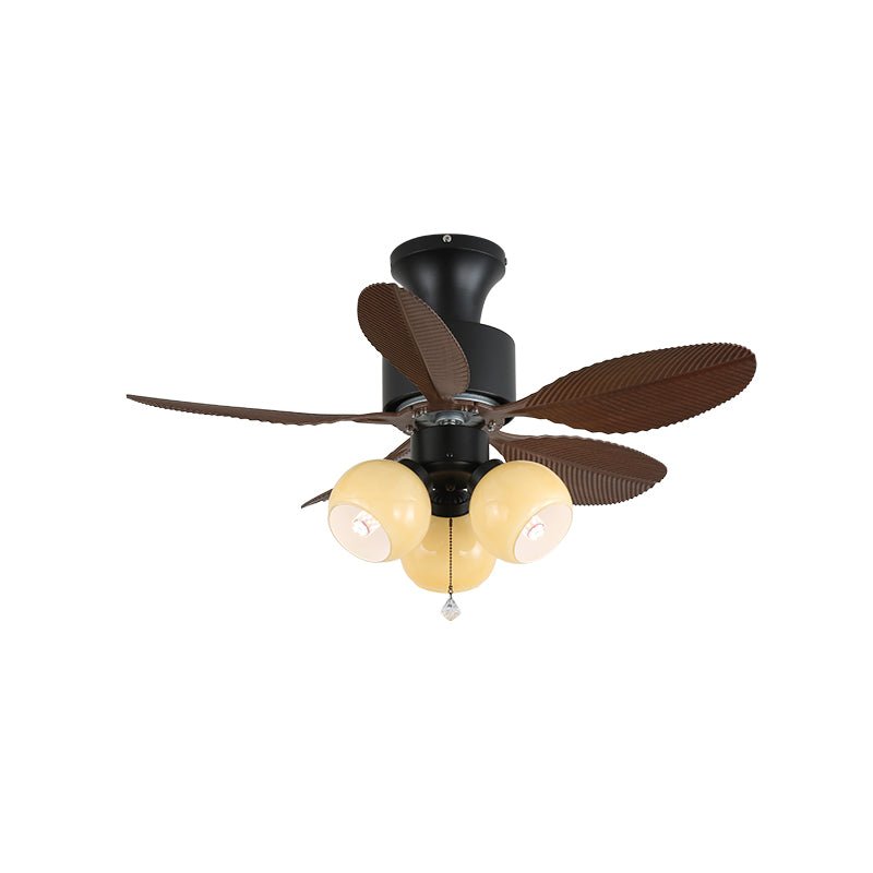 Tropische Plafondventilator met Glazen Verlichting – Ø 81cm – 6 Snelheden & Afstandsbediening | Sansoti