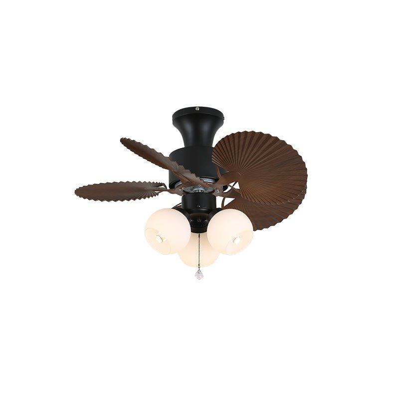 Tropische Plafondventilator met Glazen Verlichting – Ø 81cm – 6 Snelheden & Afstandsbediening | Sansoti
