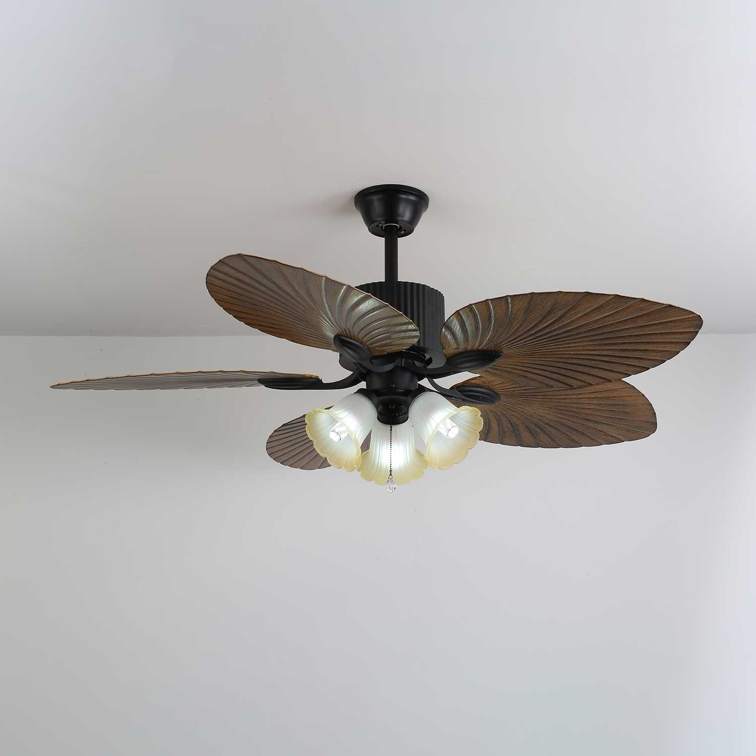 Plafondventilator Palm Whisper Vintage met Geïntegreerde Verlichting 132 cm | Sansoti