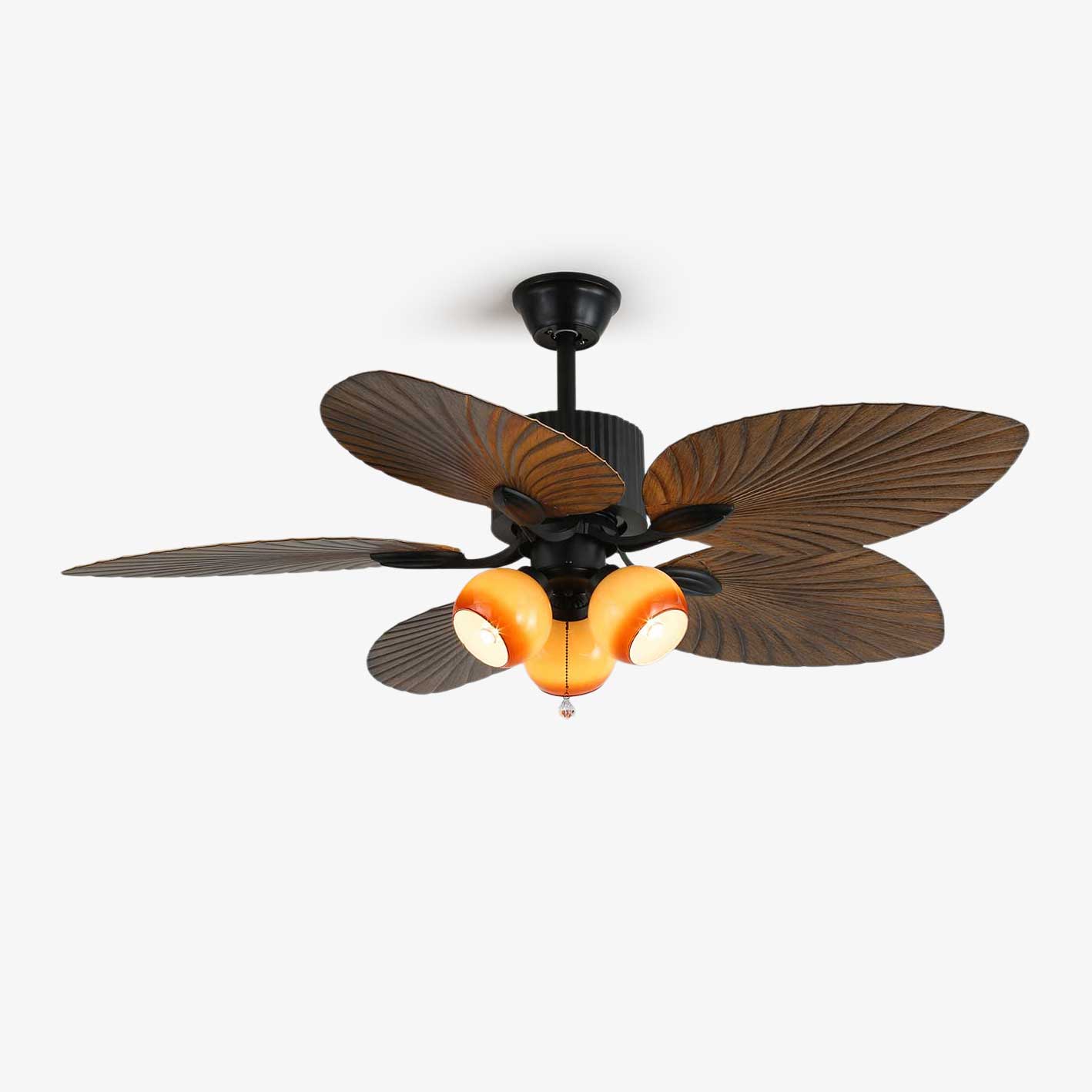 Plafondventilator Palm Whisper Vintage met Geïntegreerde Verlichting 132 cm | Sansoti