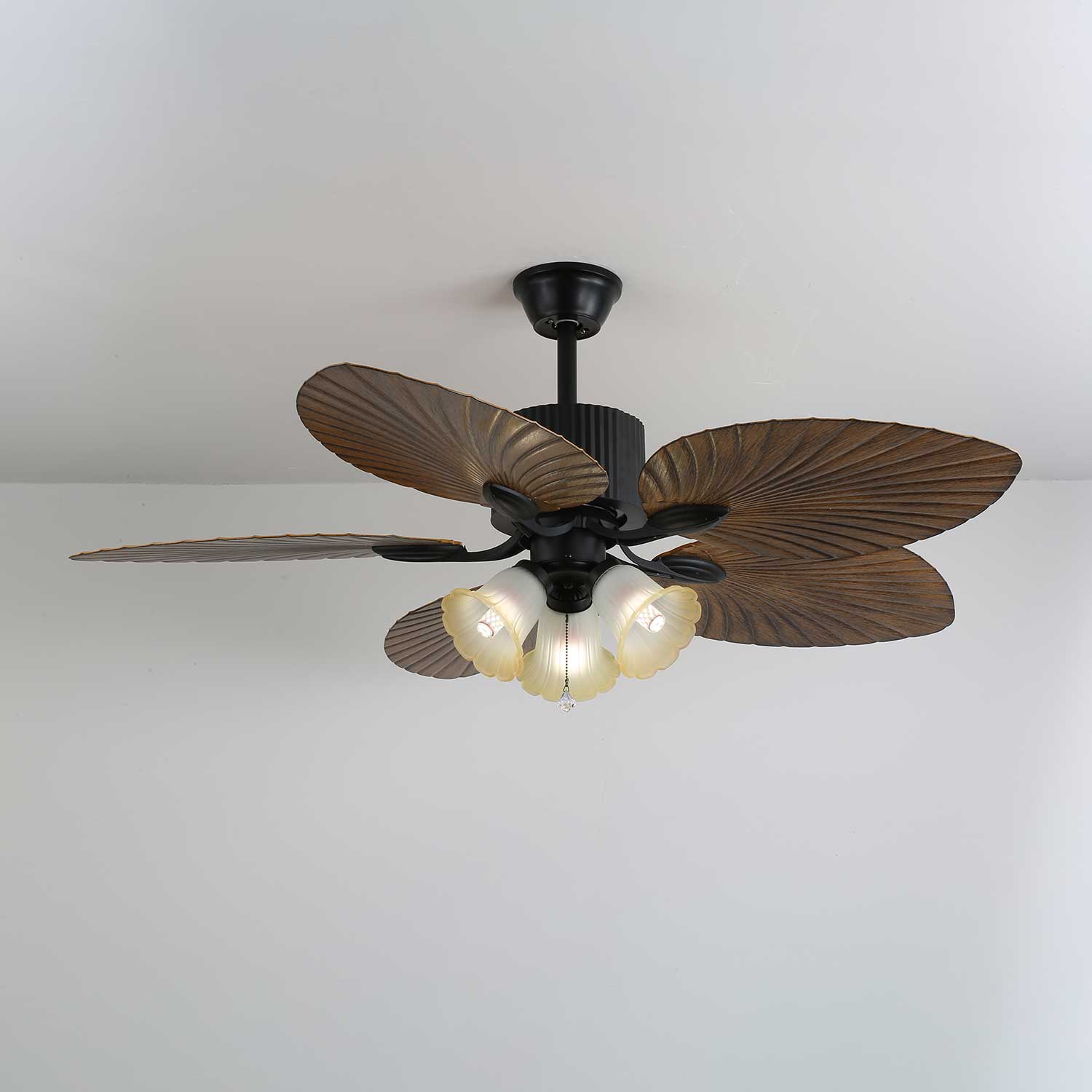Plafondventilator Palm Whisper Vintage met Geïntegreerde Verlichting 132 cm | Sansoti