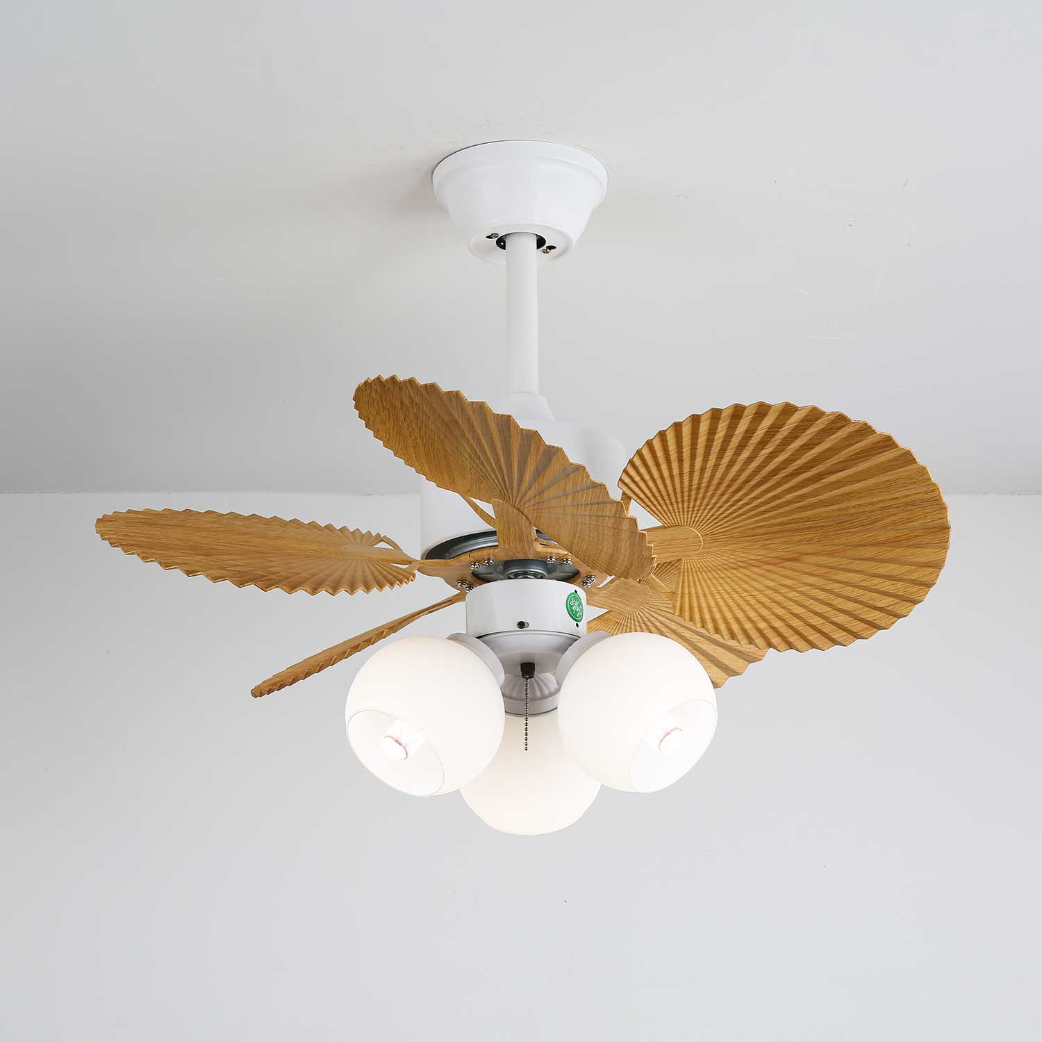 Vintage Plafondventilator Aurelia met Verlichting en Hout – Ø80×30cm 35W LED | Sansoti