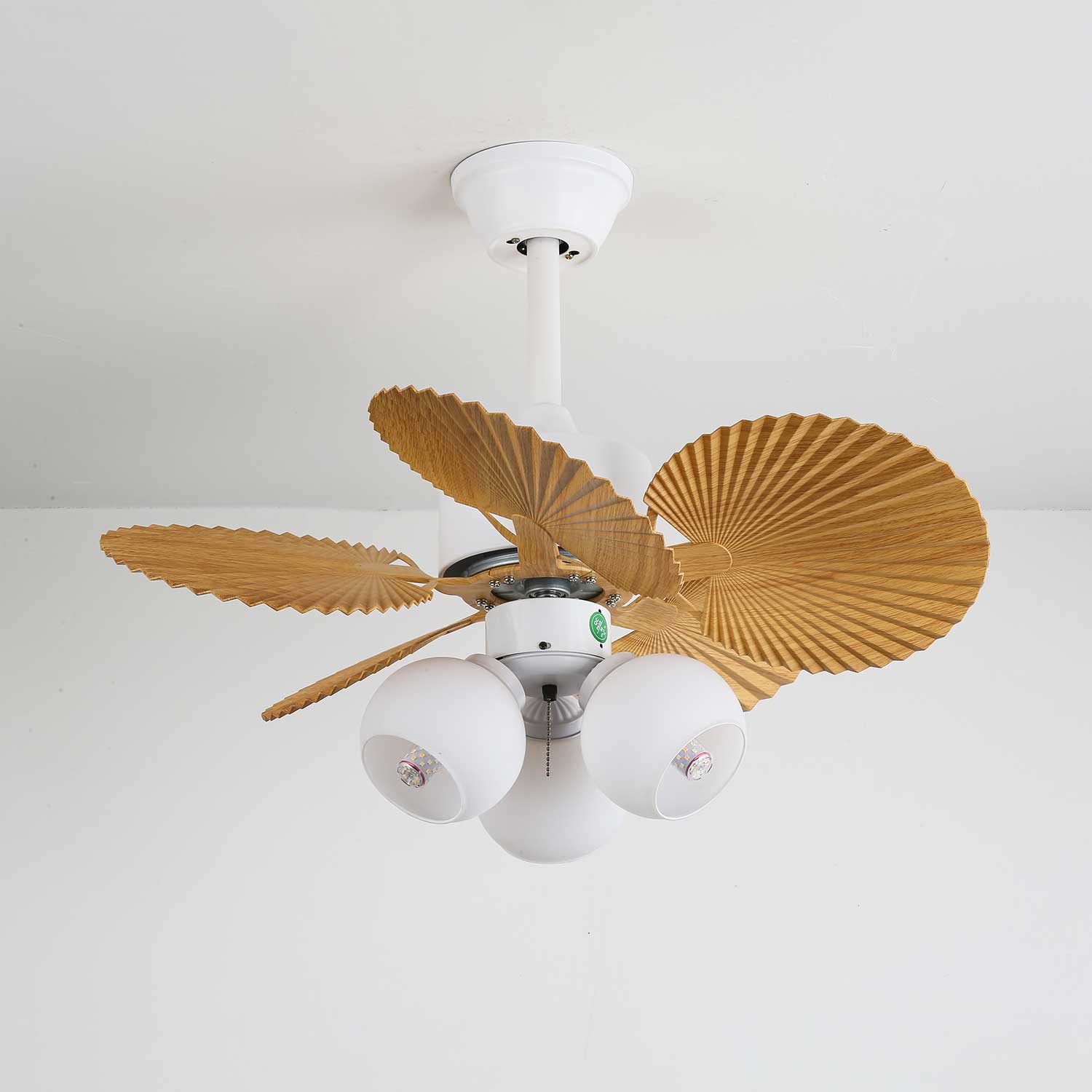 Vintage Plafondventilator Aurelia met Verlichting en Hout – Ø80×30cm 35W LED | Sansoti