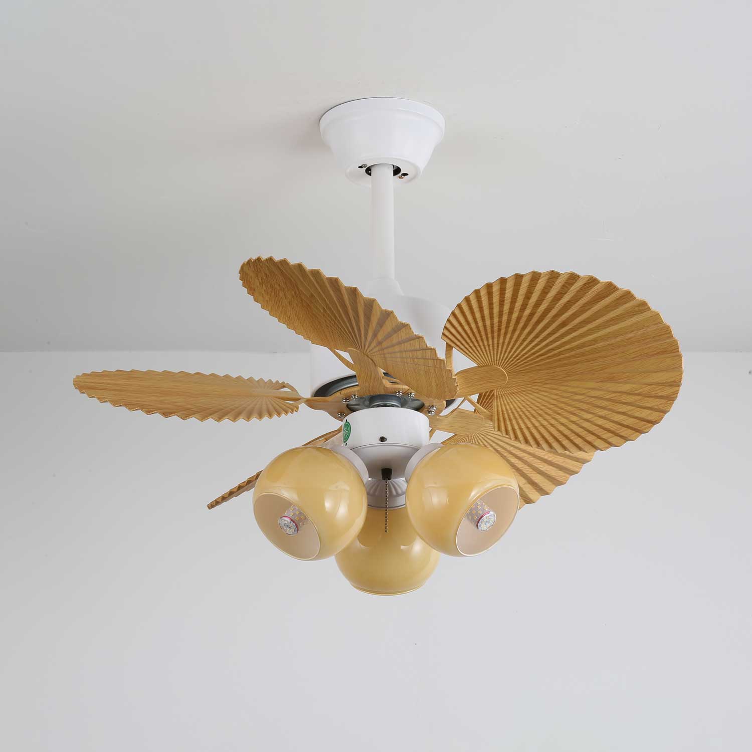 Vintage Plafondventilator Aurelia met Verlichting en Hout – Ø80×30cm 35W LED | Sansoti
