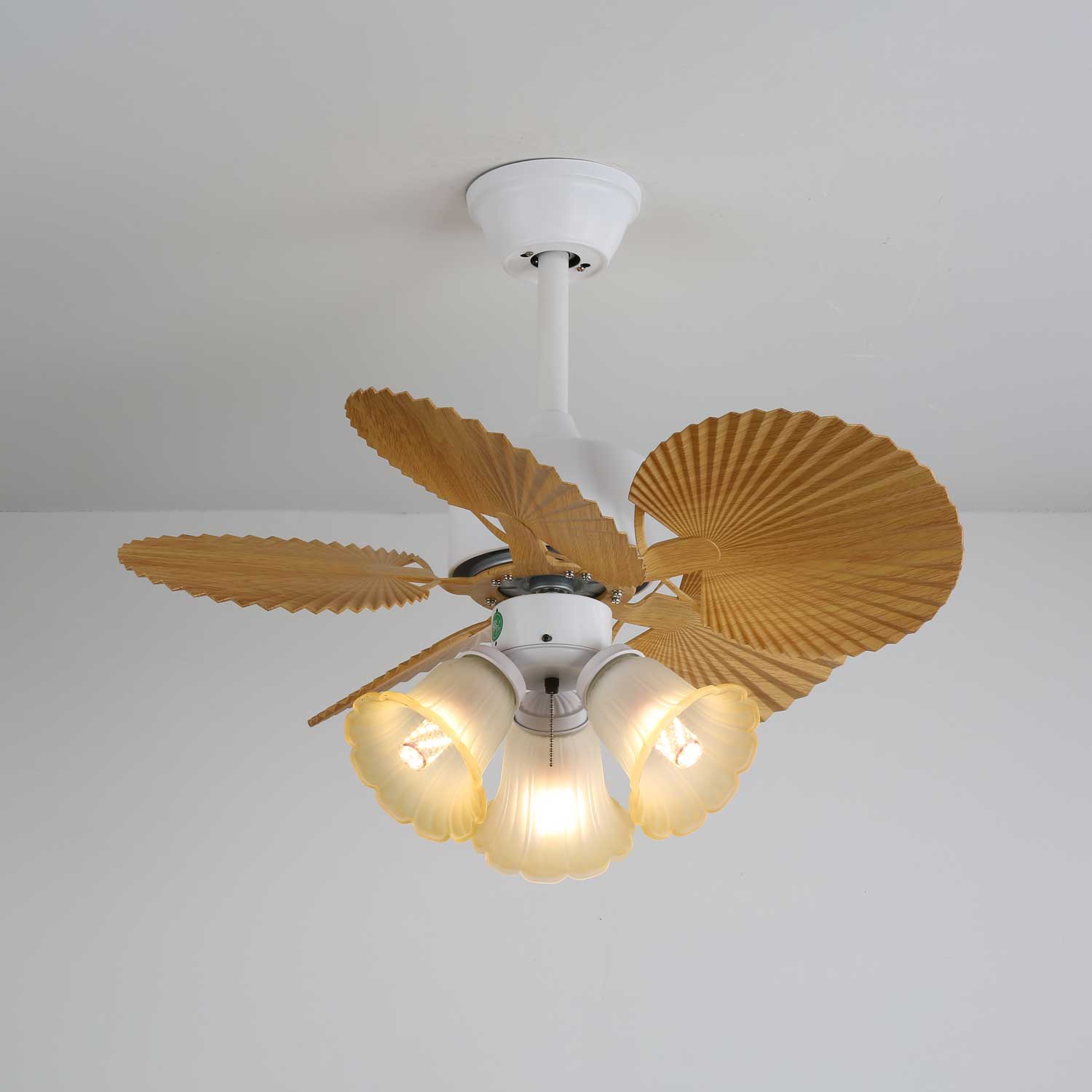 Vintage Plafondventilator Aurelia met Verlichting en Hout – Ø80×30cm 35W LED | Sansoti