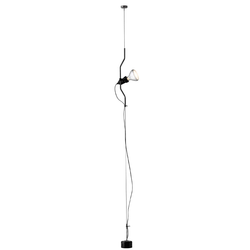 In Hoogte Verstelbare Hanglamp met Metalen Buiskap – Zwart/Wit/Rood | Sansoti