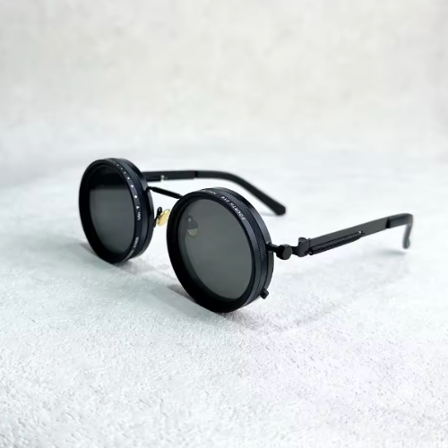 Zonnebril met Donkere Glazen UV400 Bescherming Zwart Retro Goud Zilver Fashion | Sansoti