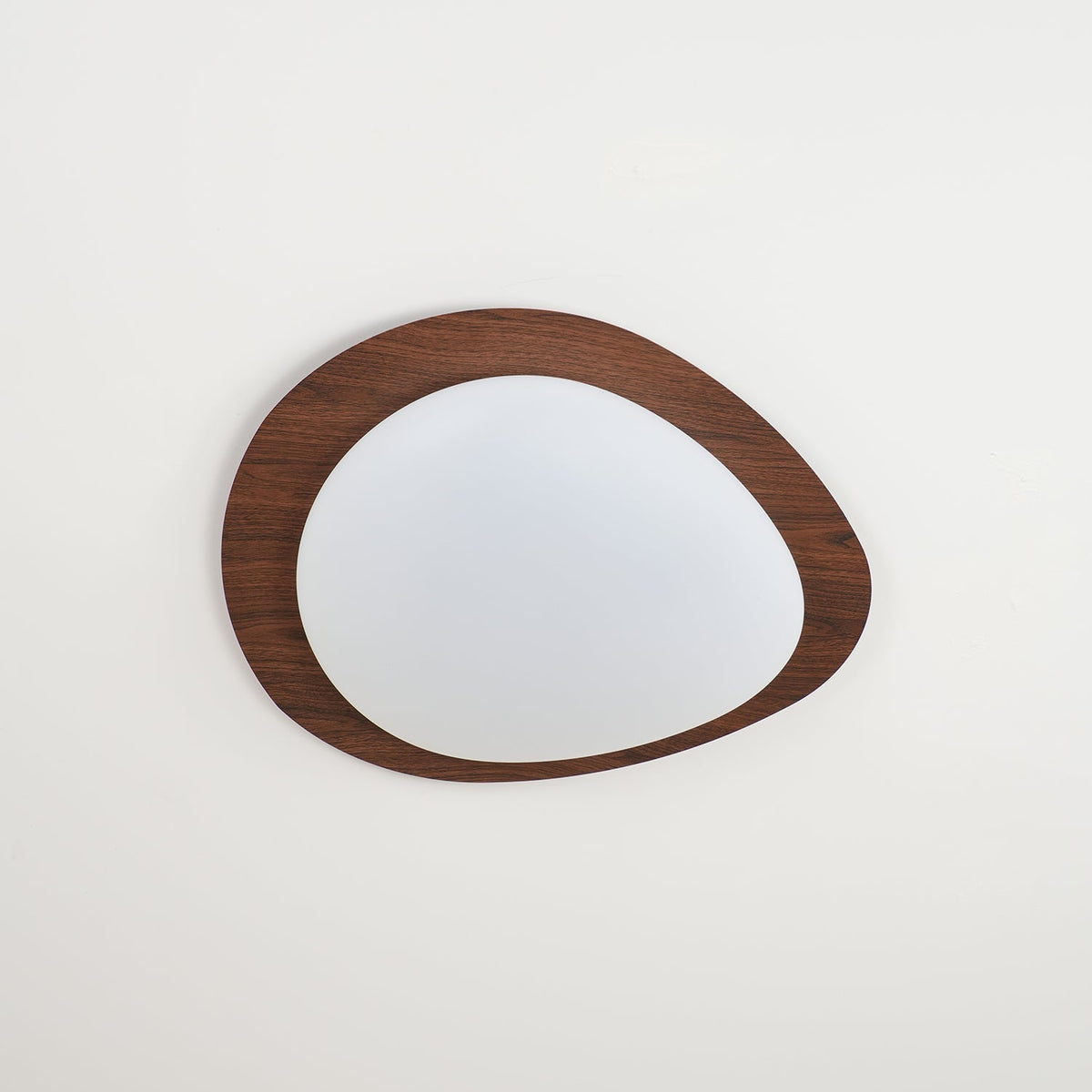 Plafonnier au design organique en forme de galet, finition bois, LED en acrylique, lumière chaude, éclairage pour salon et salle à manger | Sansoti
