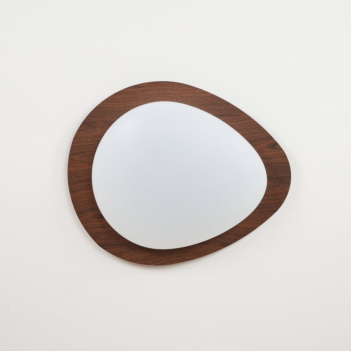 Plafonnier au design organique en forme de galet, finition bois, LED en acrylique, lumière chaude, éclairage pour salon et salle à manger | Sansoti