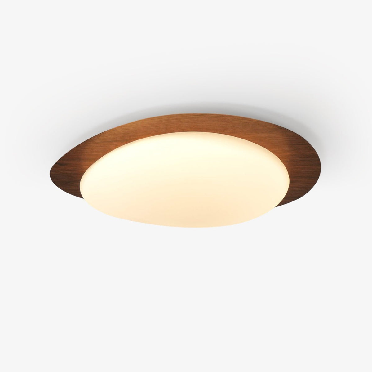 Plafonnier en bois organique LED lumière chaude salon salle à manger design moderne scandinave 30-50cm ambiance chaleureuse | Sansoti