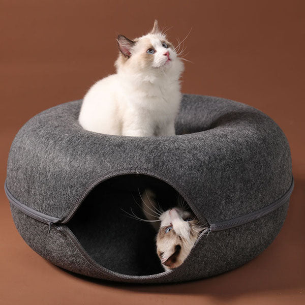 Katten Holte met Geïntegreerde Krabplank Hangmat Rustplek Spelenderwijs Donkergrijs Lichtgrijs Roze Huisdier | Sansoti