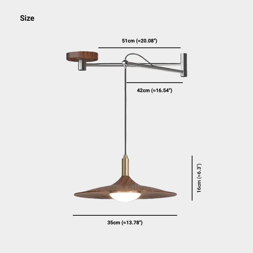 LED Pendant Light Adjustable Arm Dimmable with Remote Control Scandinavian Design Iron Acrylic Living Room Dining Room | Sansoti