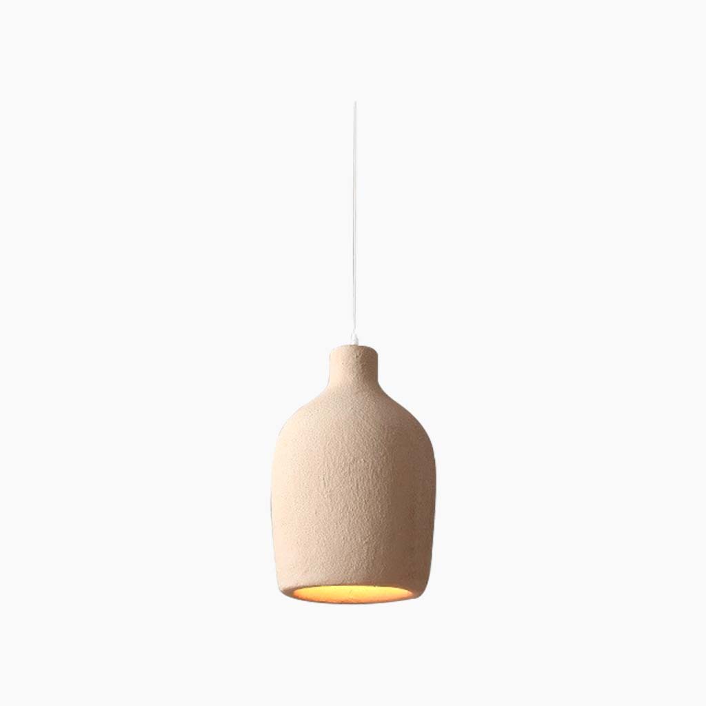 Hängelampe aus beigem Polystyrol in organischer Form, LED, einstellbares Licht, skandinavisch, minimalistisch, Esszimmer | Sansoti
