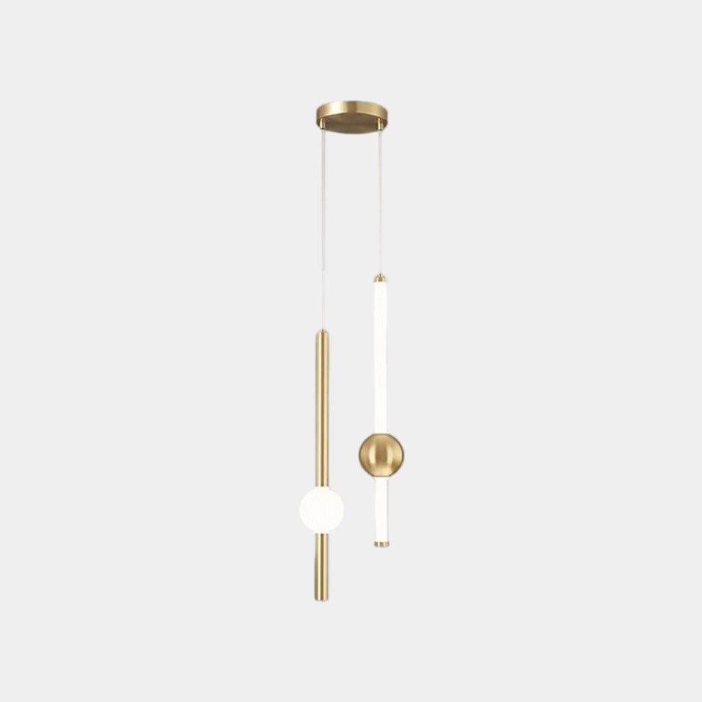Lineare LED-Pendelleuchte Eisen Glas Modern Minimalistisches skandinavisches Design Essbereich Schlafzimmer Wohnzimmer | Sansoti