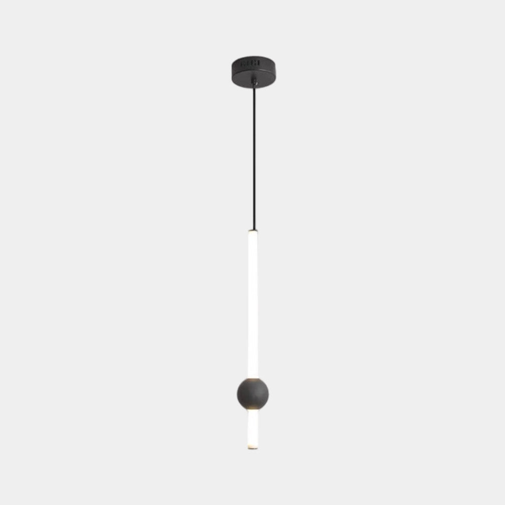 Lineare LED-Pendelleuchte LED mit Glaskugel Eisen Dimmbar Skandinavisches modernes Design Esszimmer Wohnzimmer Beleuchtung | Sansoti
