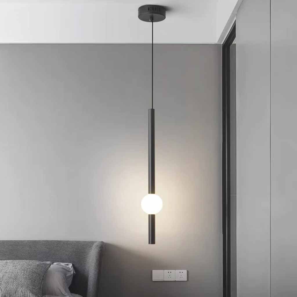 Lineare LED-Pendelleuchte LED mit Glaskugel Eisen Dimmbar Skandinavisches modernes Design Esszimmer Wohnzimmer Beleuchtung | Sansoti