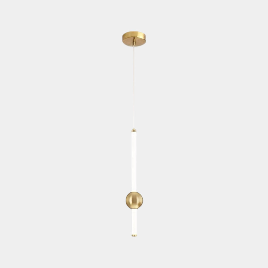 Lineare LED-Pendelleuchte Eisen Glas Modern Minimalistisches skandinavisches Design Essbereich Schlafzimmer Wohnzimmer | Sansoti