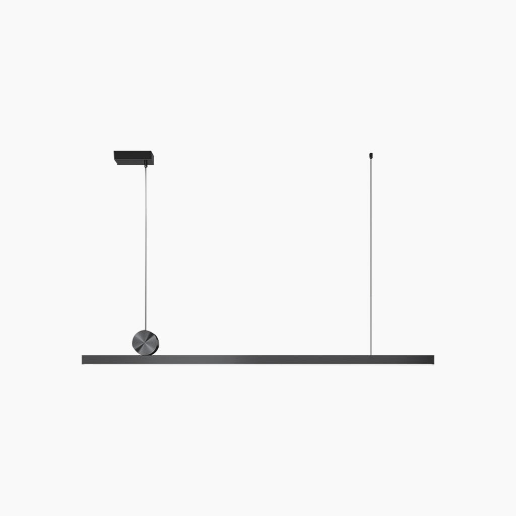 Lineare Hängeleuchte Dimmbar LED Aluminium Schwarz 100-200cm Esstisch Wohnzimmer Modernes skandinavisches Design | Sansoti