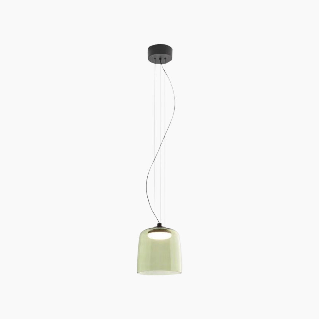 Mehrschichtige Glas-Pendelleuchte LED Dimmbar mit farbigen Schirmen Skandinavisches Design für Esszimmer Wohnzimmer | Sansoti